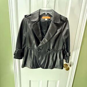 Cynthia Steffe Black Women's Leather Jacket